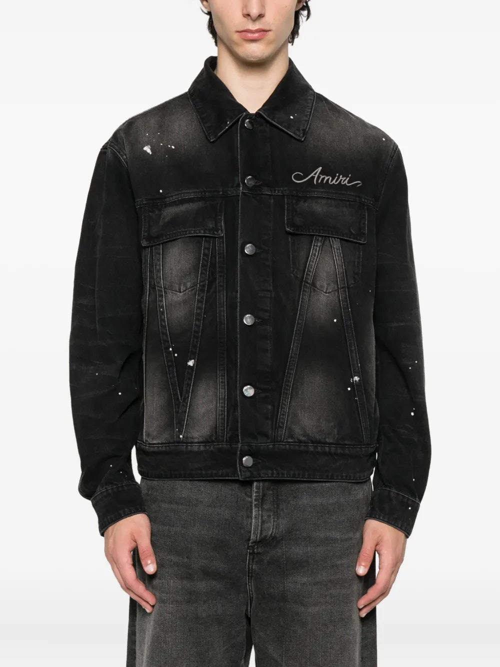 AMIRI - Men Bleach Bandana OS Denim Jacket – Atelier New York