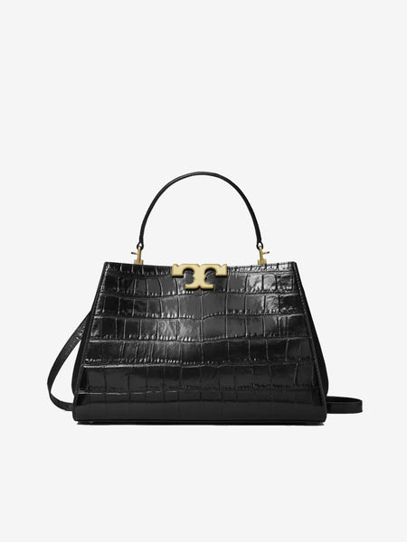 【SHE tokyo】Eleanor ette（ブラック36-38） TORY BURCH - Women Eleanor Croc Embossed Satchel Bag