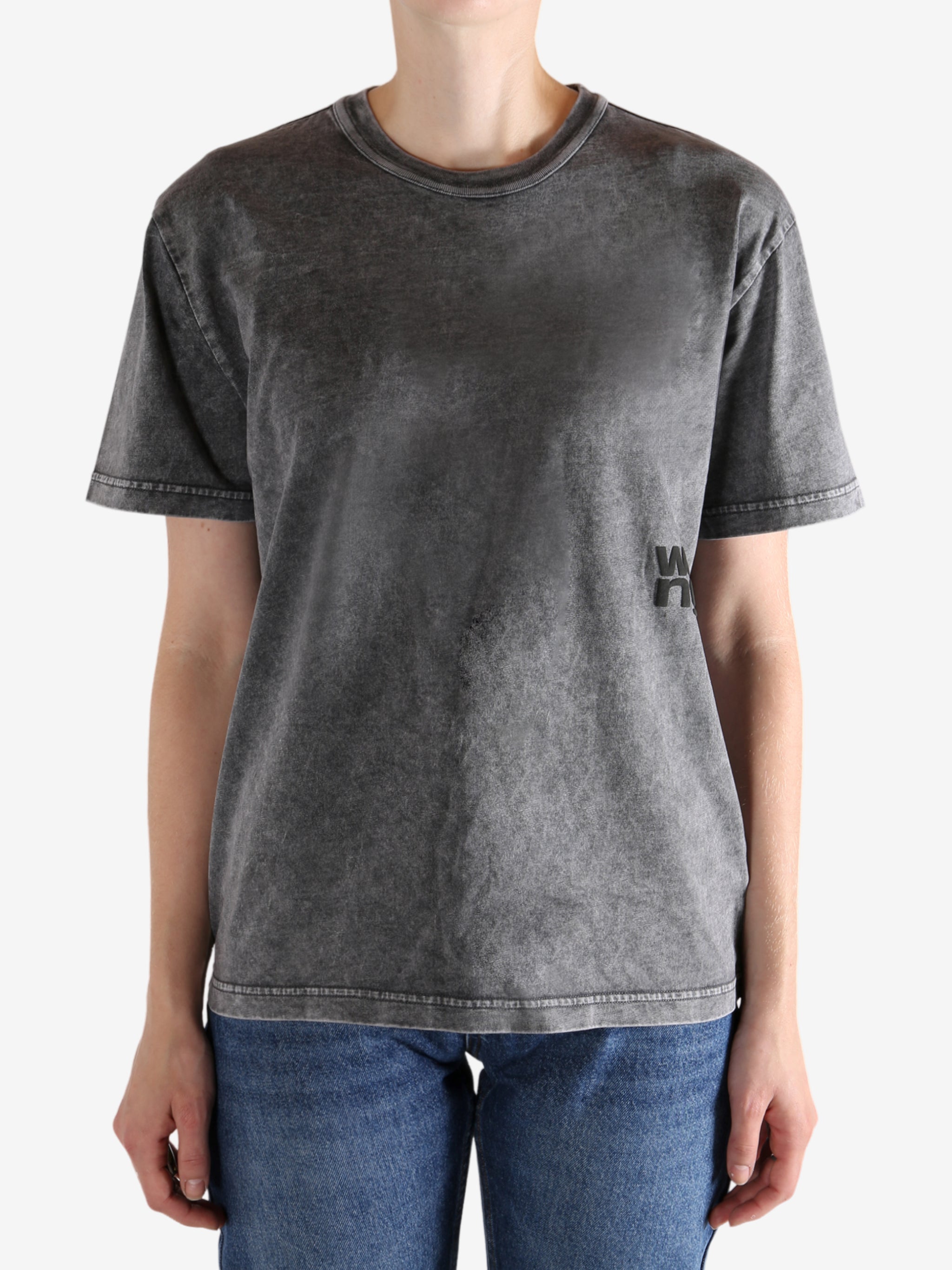 ALEXANDER WANG - Women Essential Jersey Puff Logo Short Sleeve Tee
