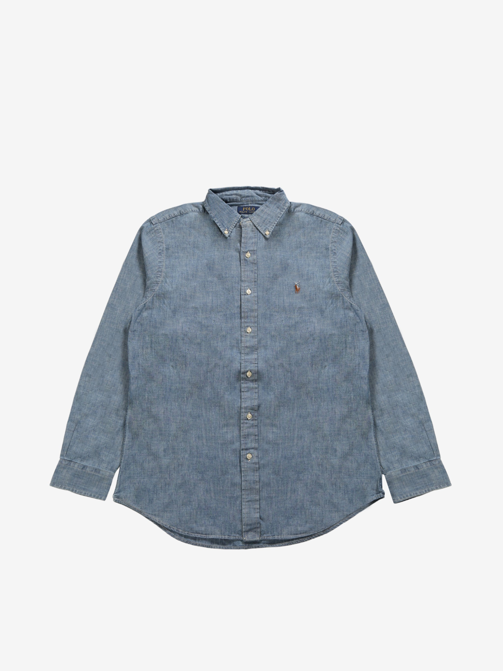 Polo Ralph Lauren Denim Cotton Men Shirt - Blue Polo Ralph Lauren Denim Cotton Men Shirt - Blue