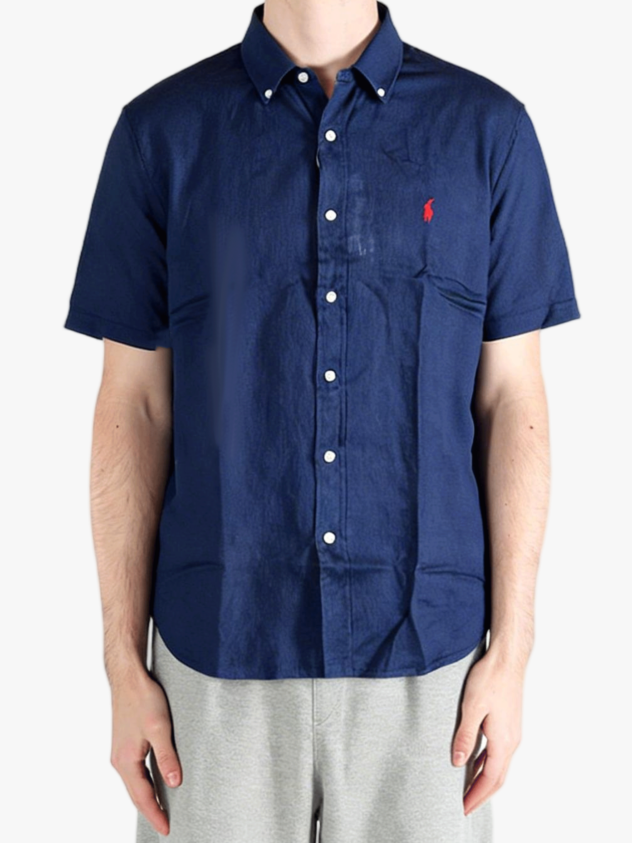 Polo Ralph Lauren Men's Classic-Fit Short-Sleeve Linen Shirt - Navy