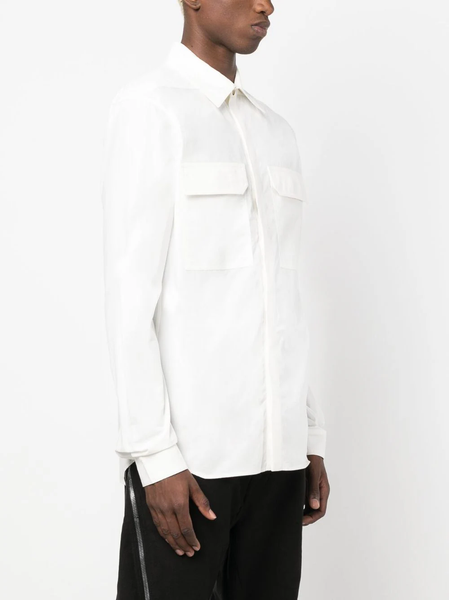 Rick Owens WORK SHIRT TE素材 ボタンダウンシャツ-