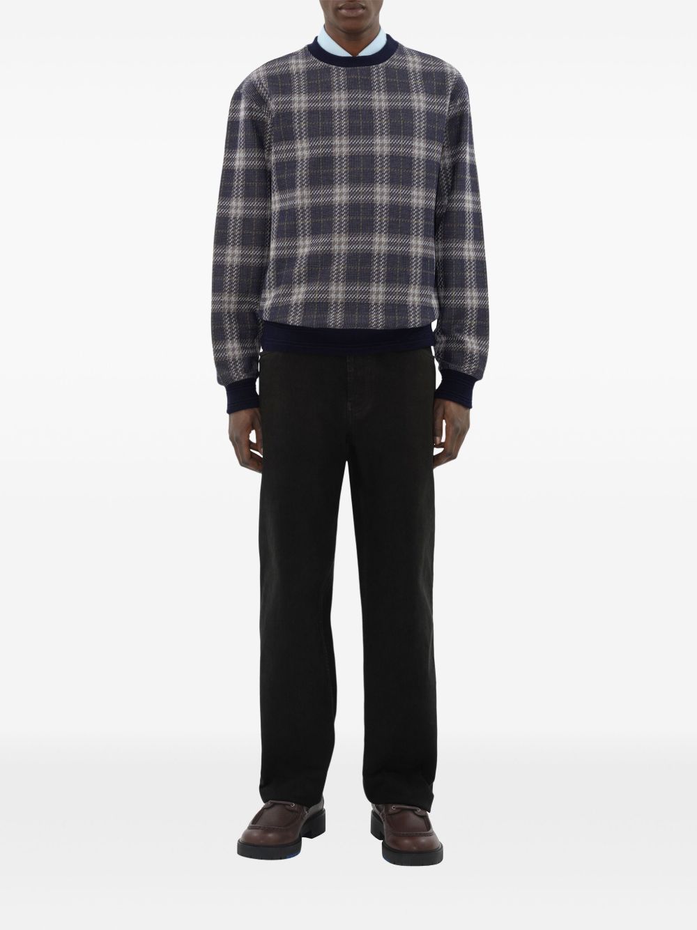 BURBERRY - Men Jacquard Check Crew Neck Top – Atelier New York