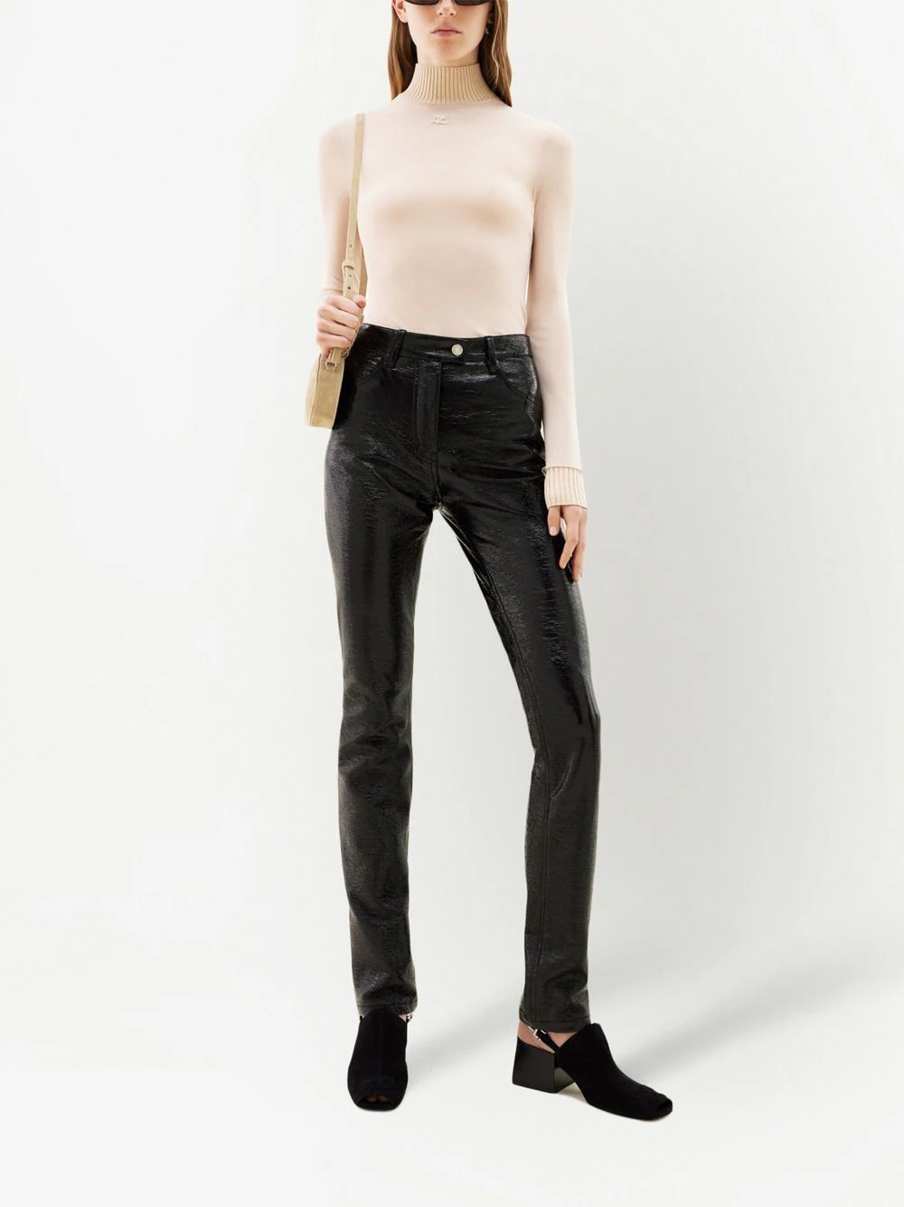 COURRÈGES - Women Reedition 5-pocket Vinyl Pants – Atelier COURRÈGES - Women Reedition 5-pocket Vinyl Pants – Atelier