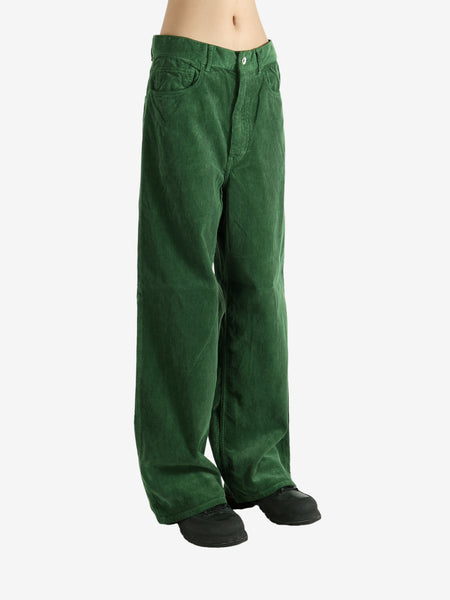 サイズ4 AURALEE PIGMENT DYED CORDUROY PANTS Auralee Pigment Dye Finx Corduroy Wide 5P Pants in Olive