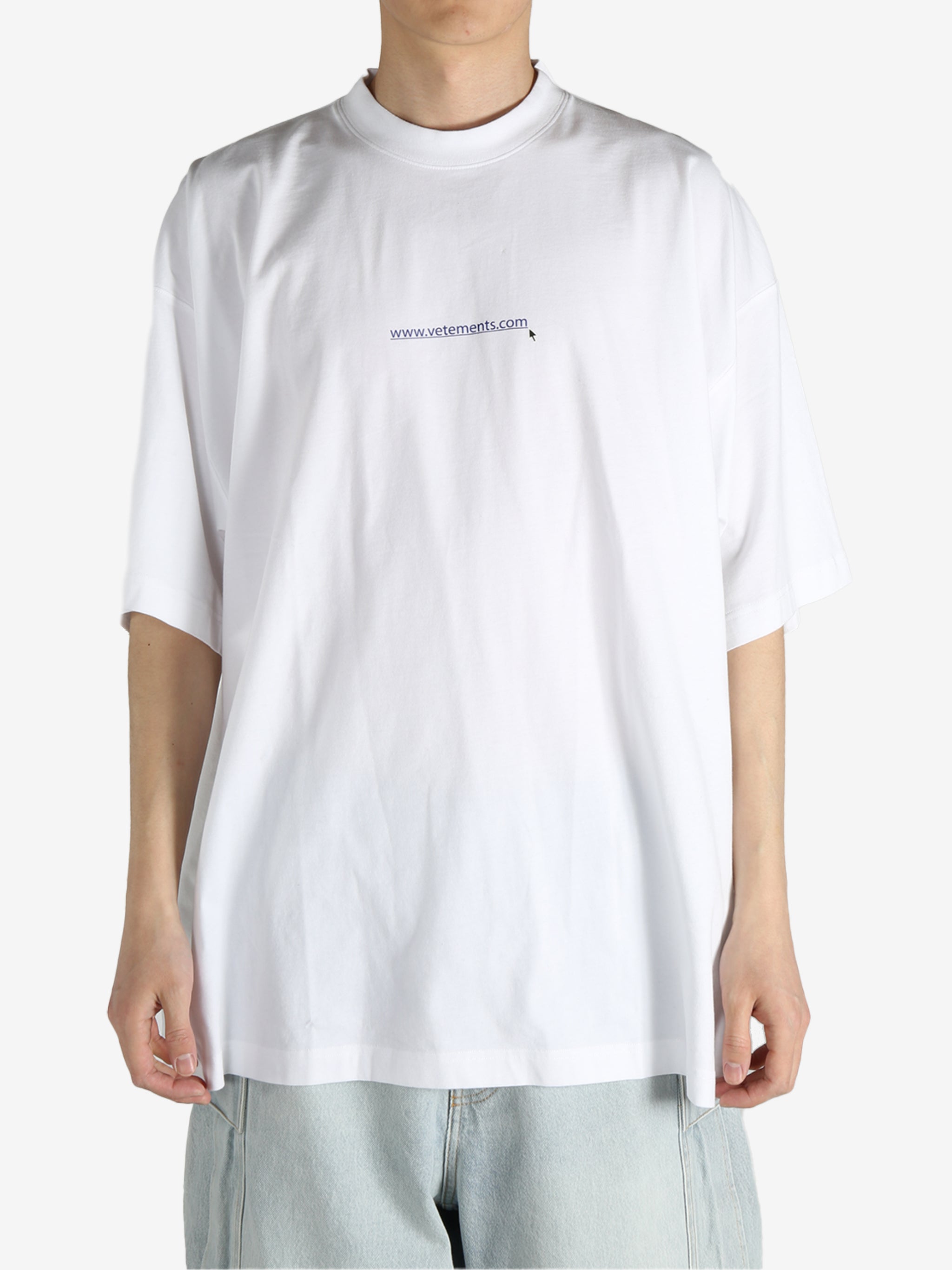 VETEMENTS T-shirt Tシャツ☆ VETEMENTS cotton t-shirt Oval Logo Cropped Boxy PRM EU