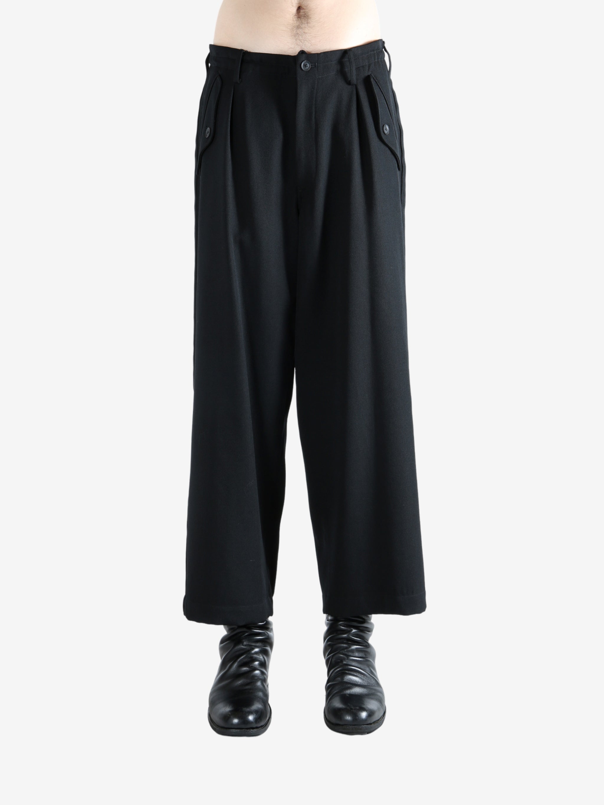 YOHJI YAMAMOTO POUR HOMME - Men Side Tape Tuck Pants – Atelier New