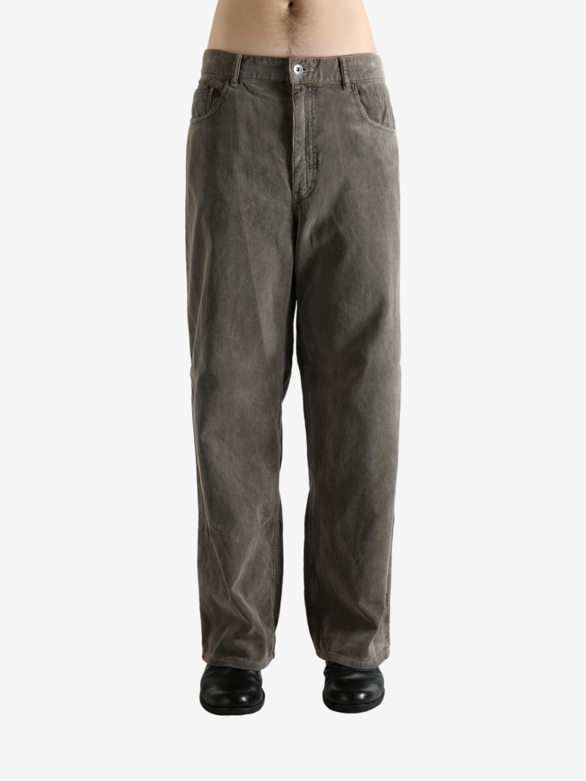 AURALEE - Men Pigment Dyed Finx Corduroy Wide 5P Pants