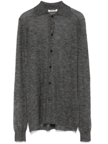 AURALEE - Women Kid Mohair Sheer Knit Shirt Cardigan – Atelier New York