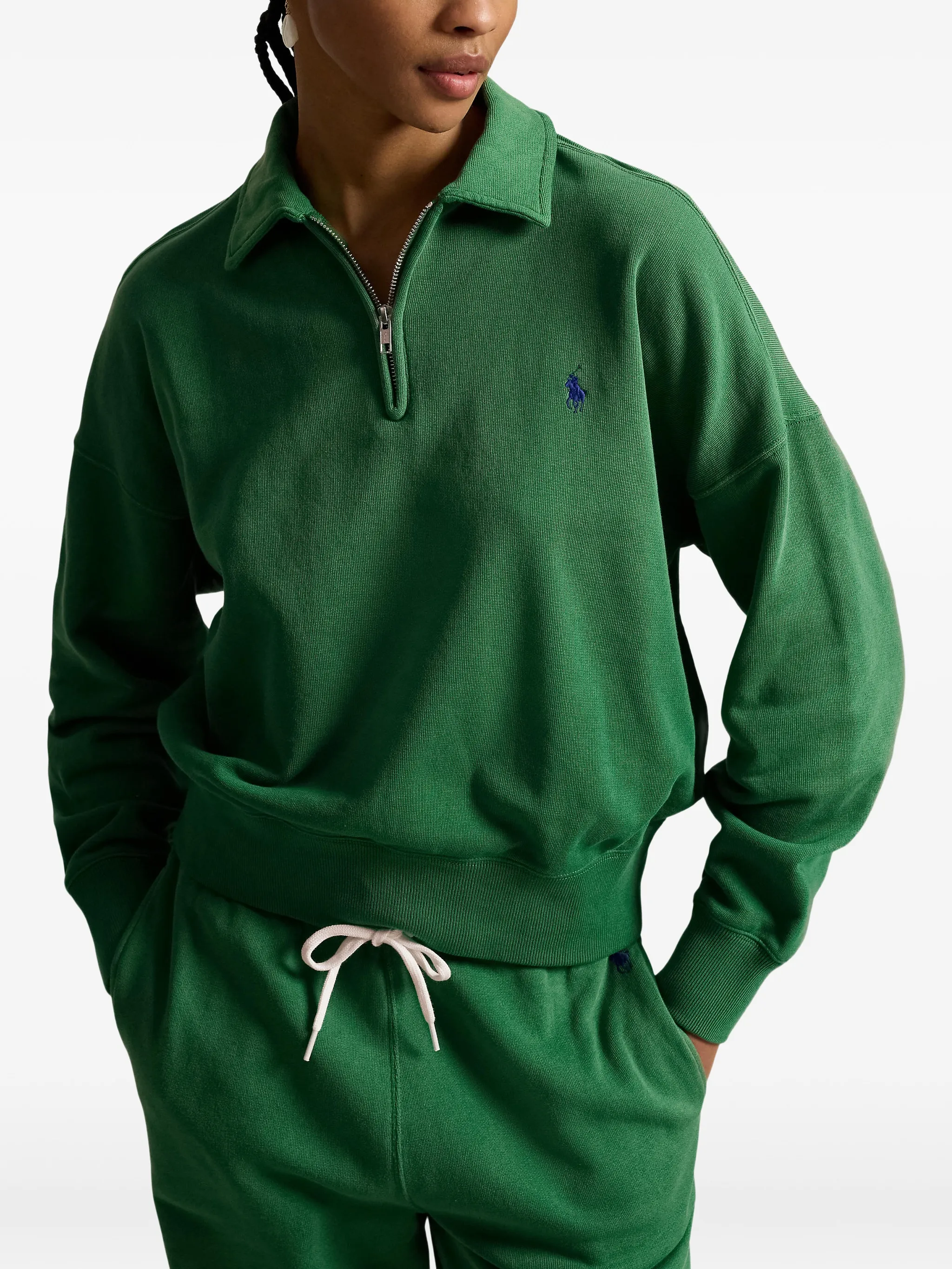 POLO RALPH LAUREN - Women Long Sleeve Mock Neck Half Zip