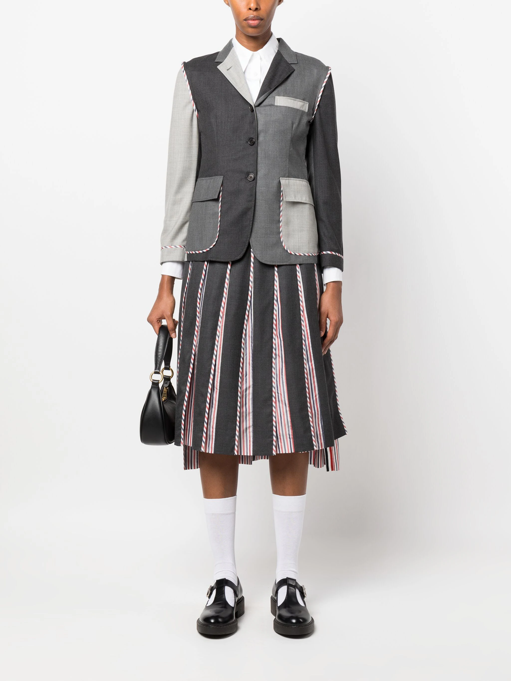 THOM BROWNE Women Classic Sportcoat W/ Patch Pockets (Unconstructed) In Funmix In Super 120’S Twill