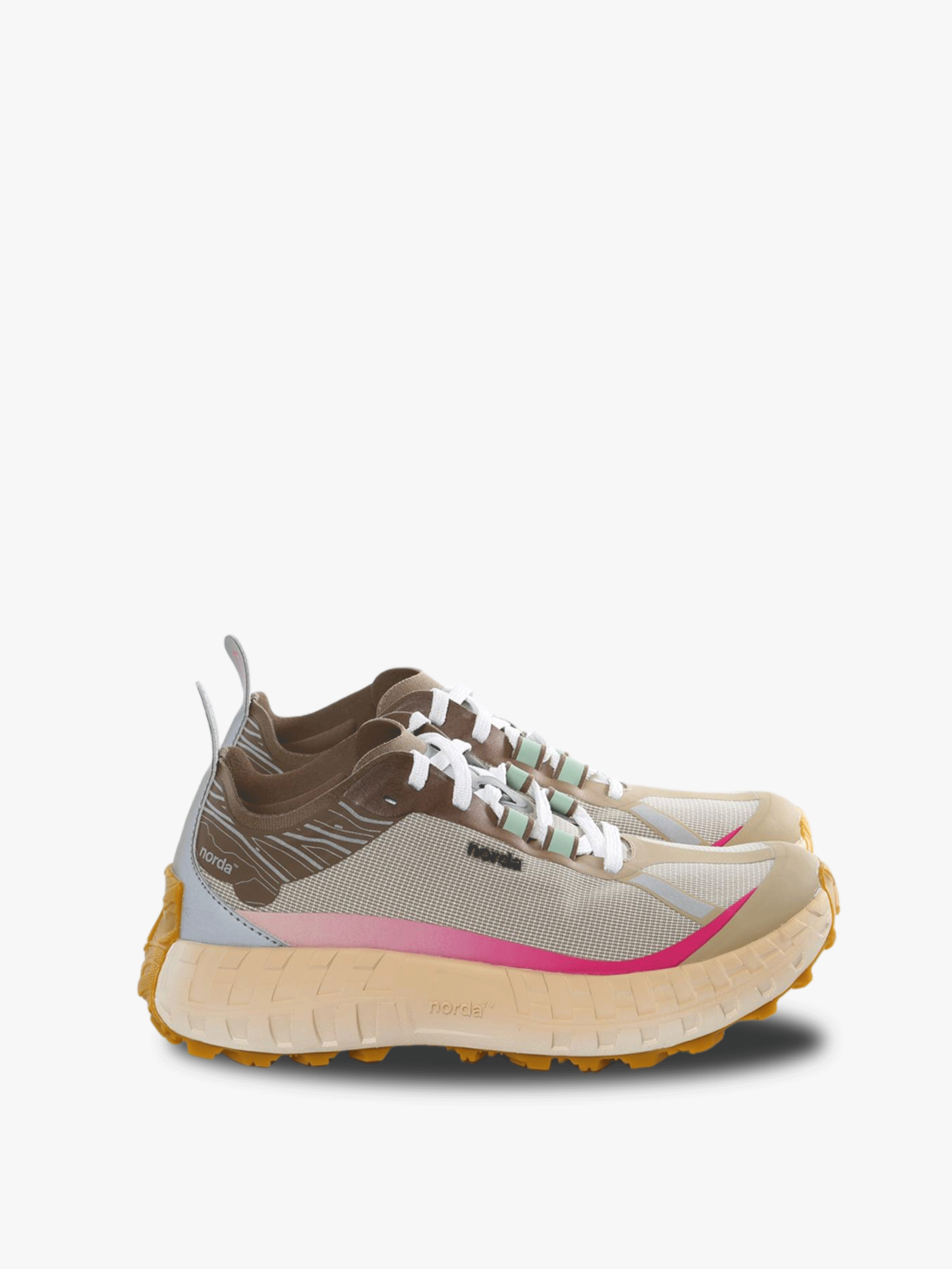 Grey sneakers, front view