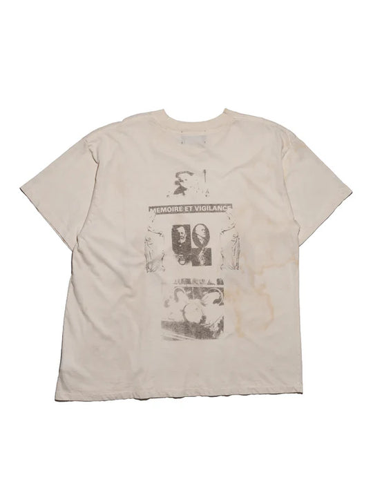 White t-shirt, back view