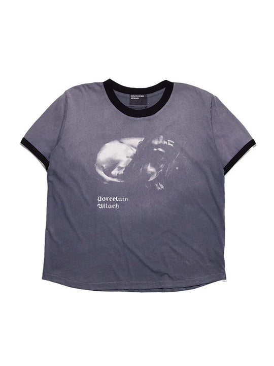 Blue t-shirt, front view