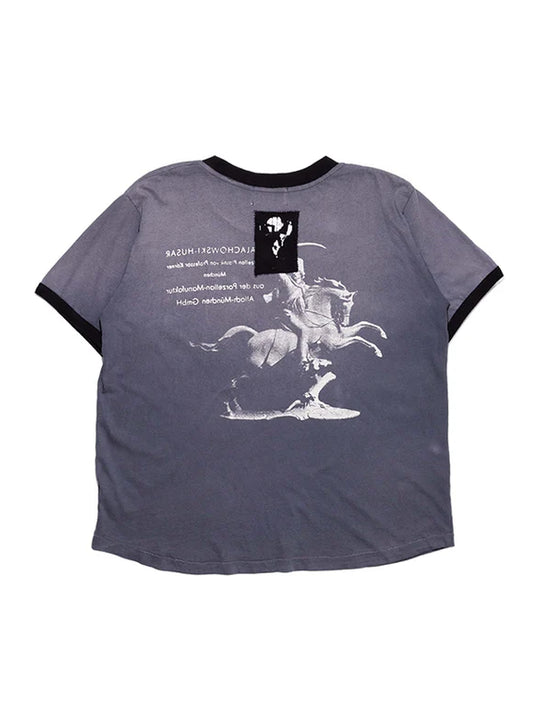 Blue t-shirt, front view