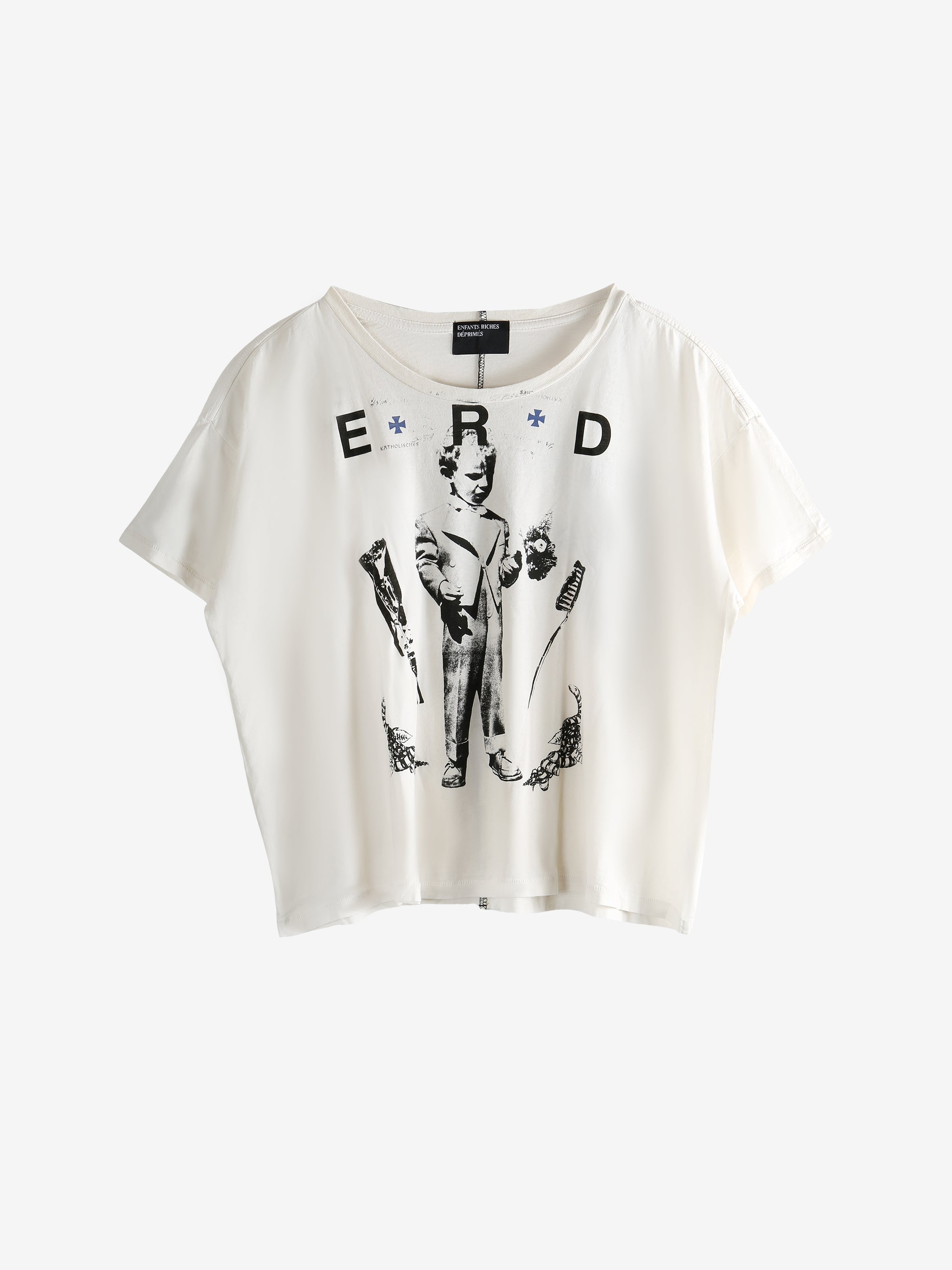 White t-shirt, front view