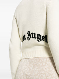 PALM ANGELS Women Curved Logo Sweater
