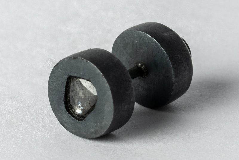 PARTS OF FOUR Stud Earring (0.2 CT, Tiny Faceted Diamond Slab, KA+FCDIA)