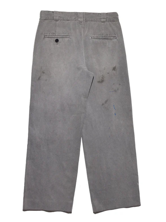 Grey pants, back view