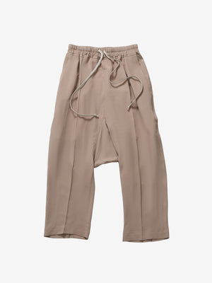 RICK OWENS - Women Crepe Drawstring Cropped Pants