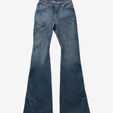 RICK OWENS DRKSHDW - Women Denim Bias Bootcut Jeans