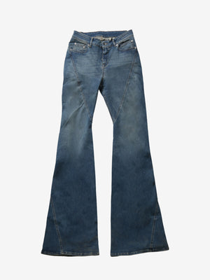 RICK OWENS DRKSHDW - Women Denim Bias Bootcut Jeans