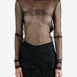 Black t-shirt worn by a person, showing the t-shirt's fit