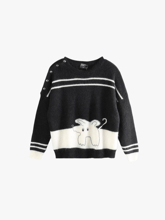 Black knitwear, front view