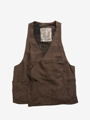 ZIGGY CHEN - Men Asymmetric Oversized Waistcoat