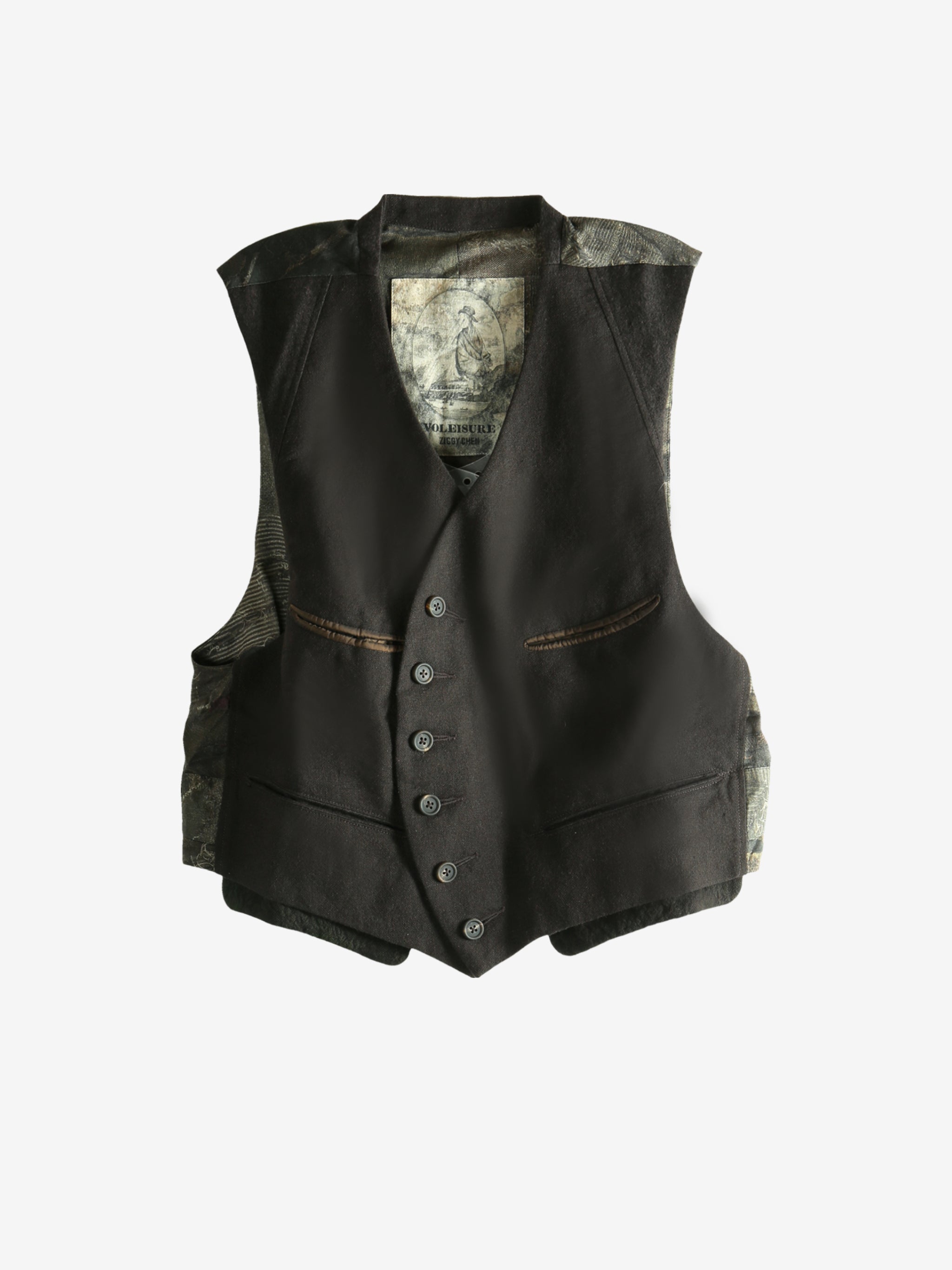 Grey vest, front view