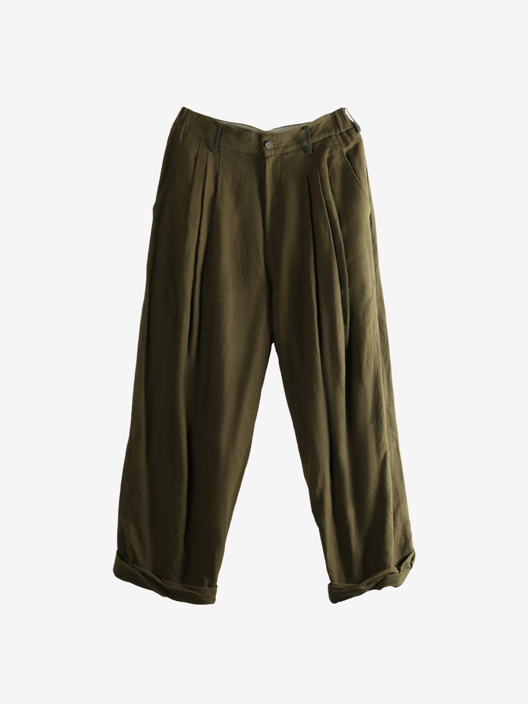 Green pants, front view