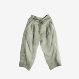 Light green wide-leg pants,front view