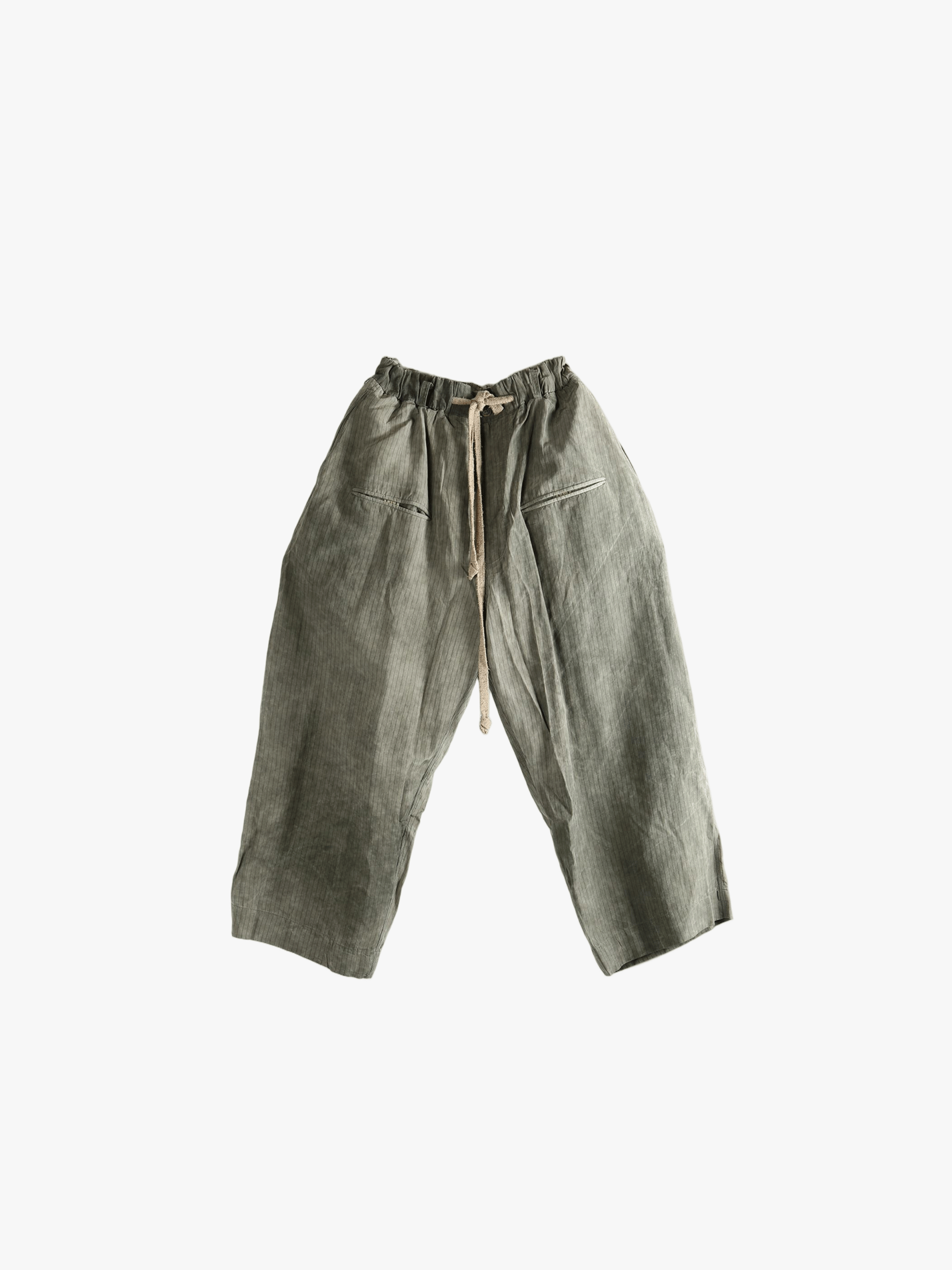 Green pants, front view