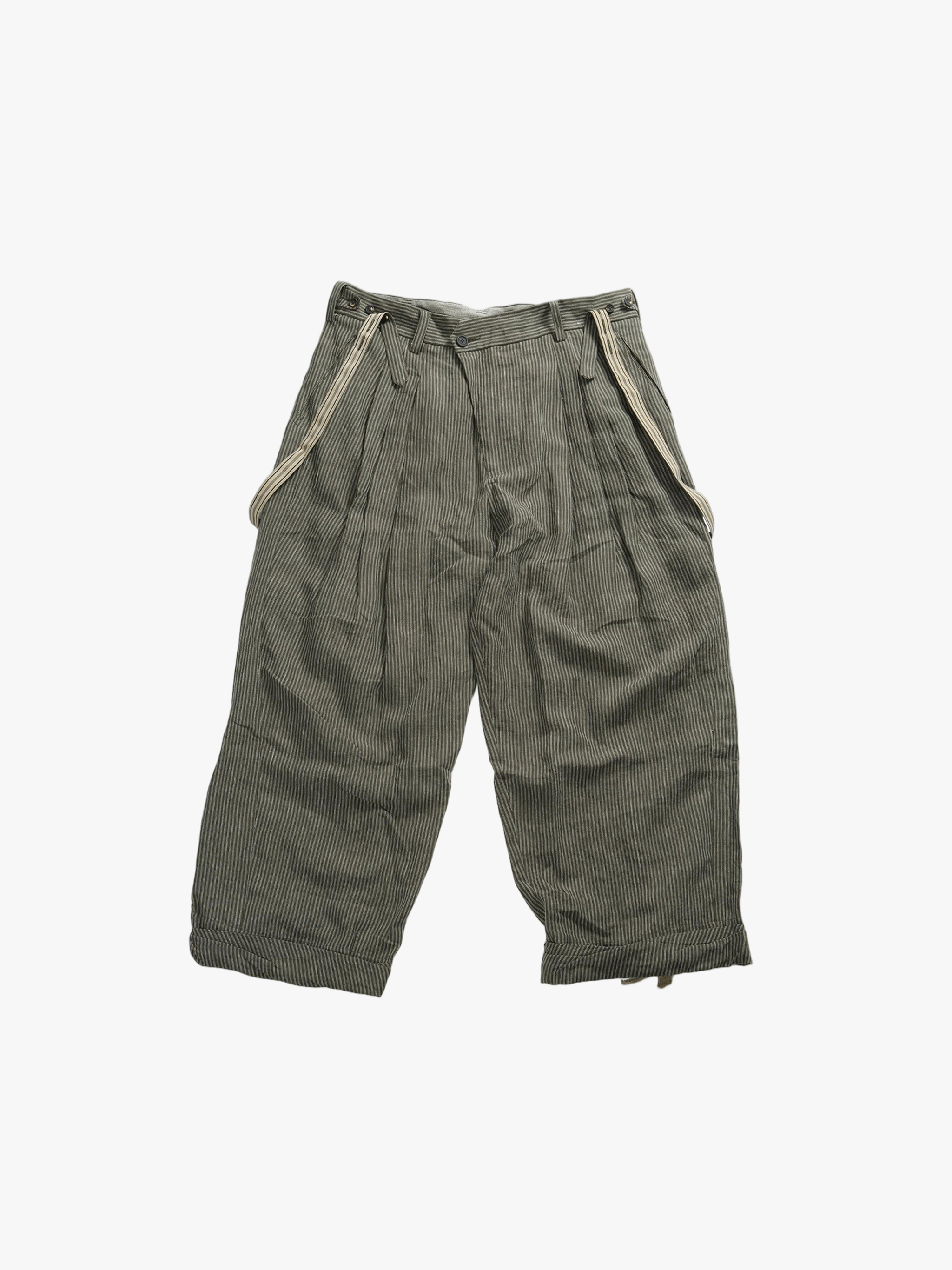 Green pants, front view