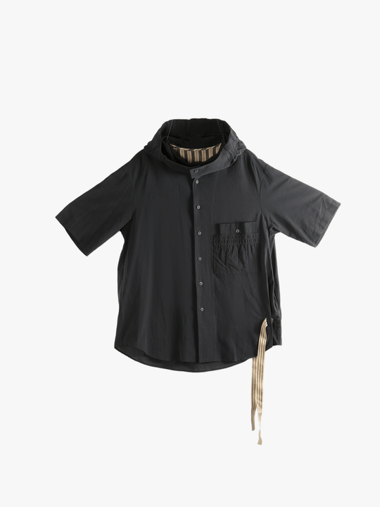 Black shirt, front view