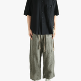 Black shirt, full body view