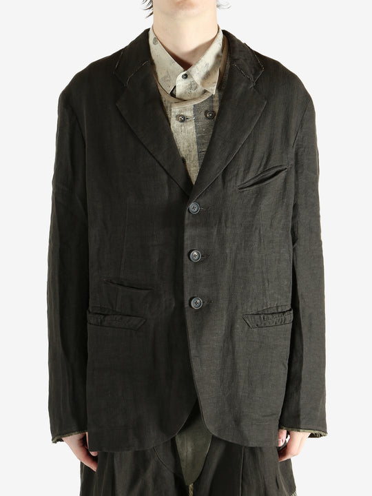 Black jackets worn by a person, showing the jackets fit