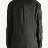 Black jackets worn by a person, showing the jackets fit