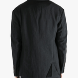 black jackets-coats worn by a person, showing the jackets-coats fit