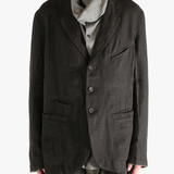 Black jackets worn by a person, showing the jackets fit