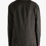 Black jackets worn by a person, showing the jackets fit