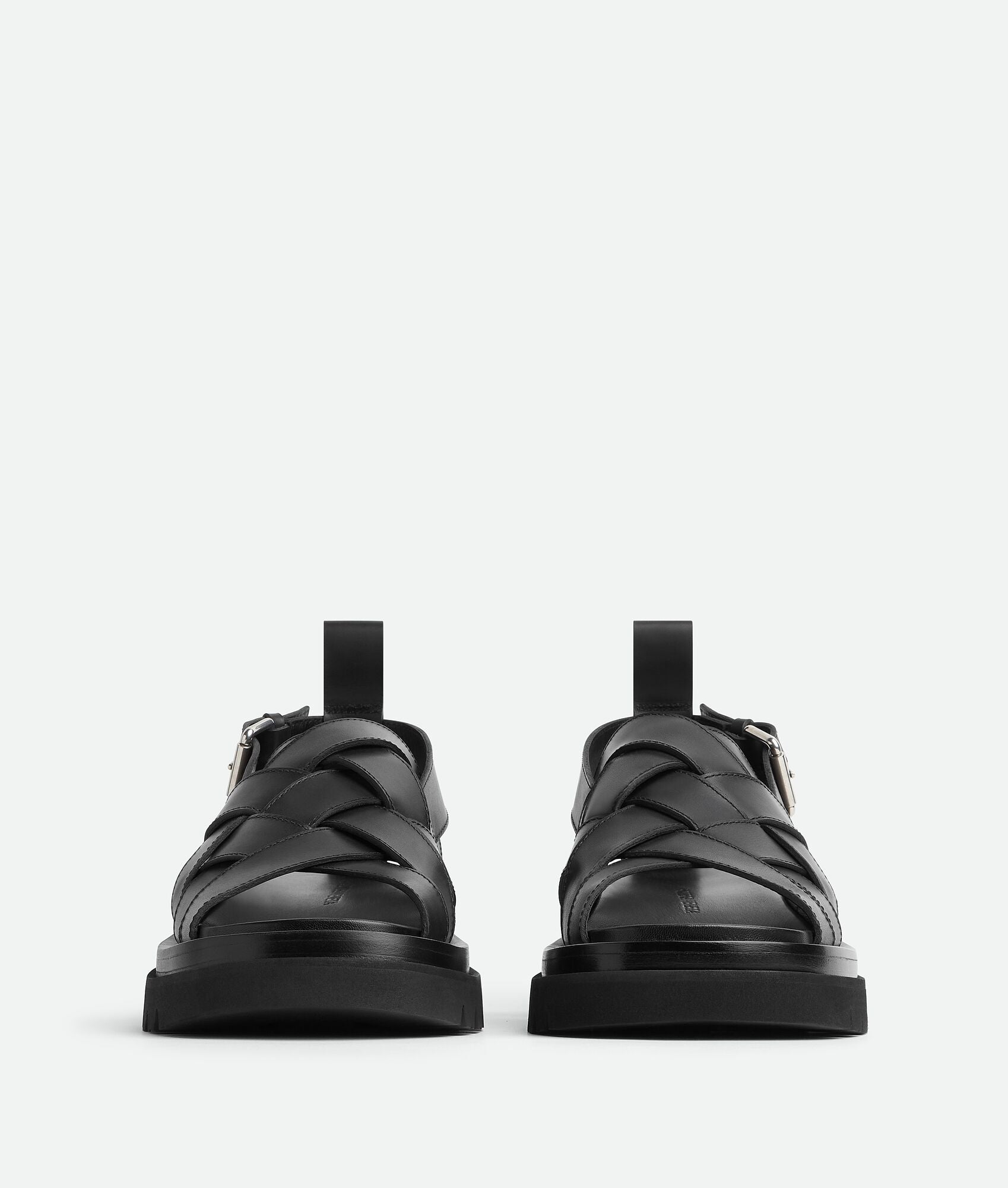 Shop BOTTEGA VENETA Plain Leather Sandals by jkjstore