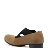 Brown shoes, back view