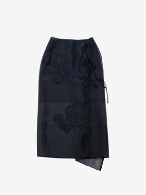 Navy skirt, front view