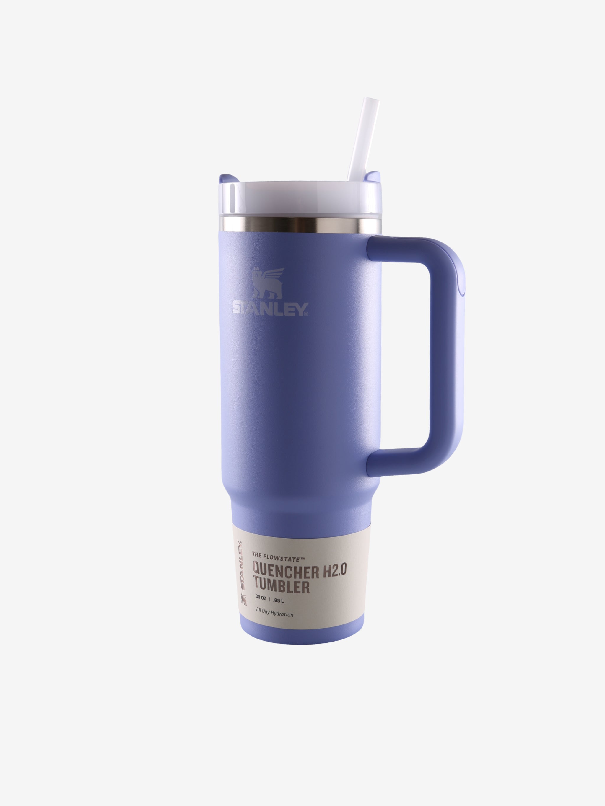 Purple tumbler, front view