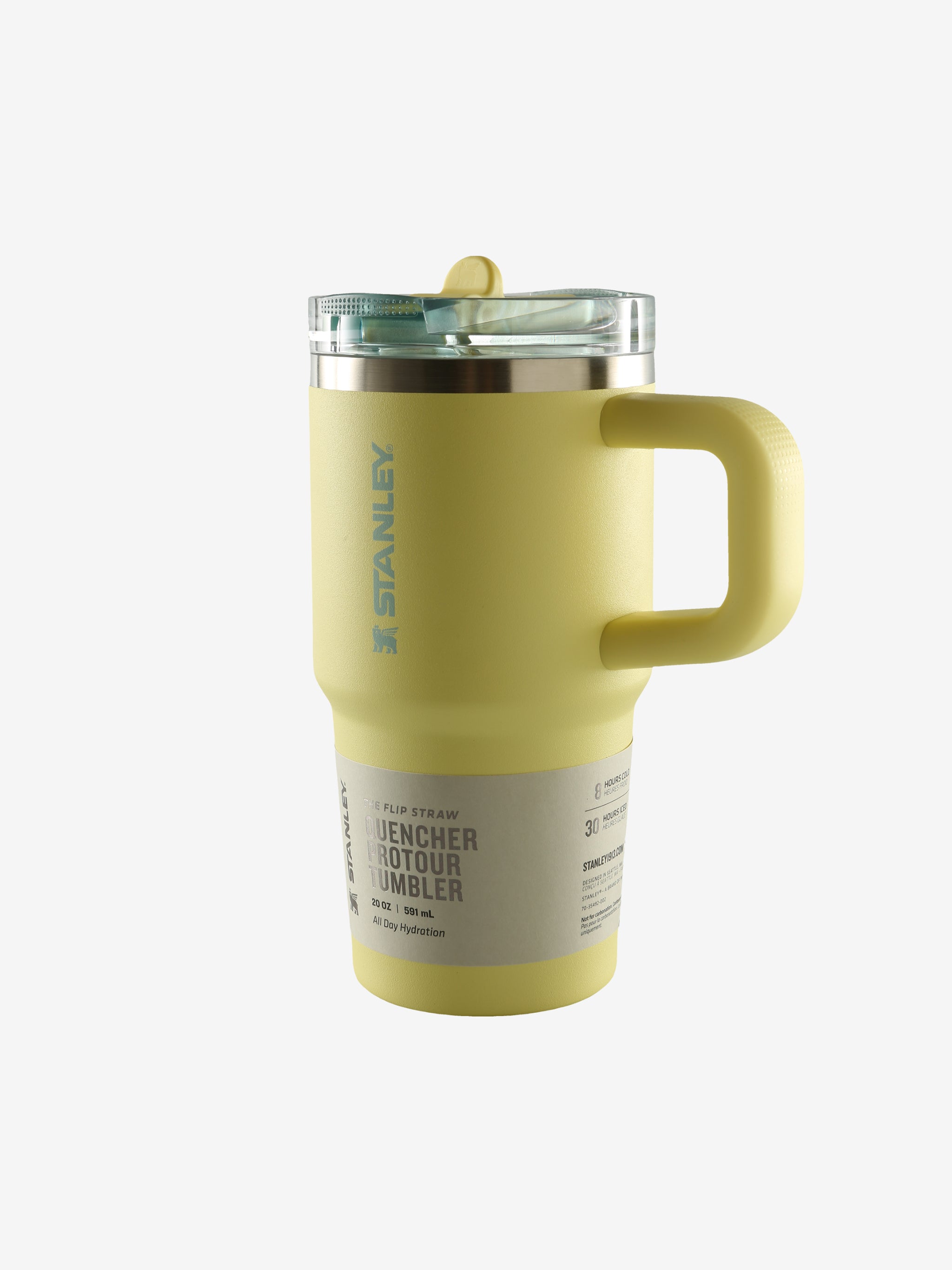 Yellow tumbler, front view