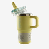 Yellow tumbler, side view