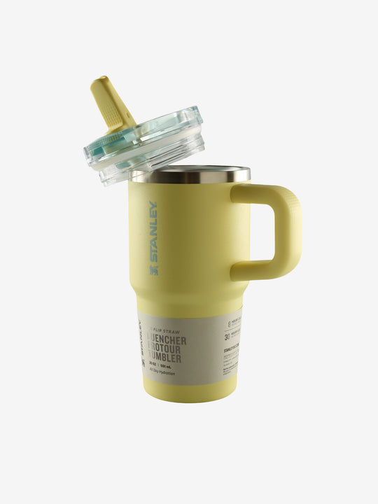 Yellow tumbler, side view