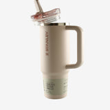 Pink tumbler, side view