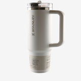 White tumbler, front view